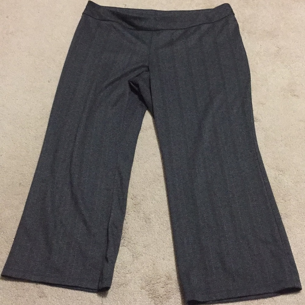 Lane Bryant modern knit pull on pants grey 18/20 P